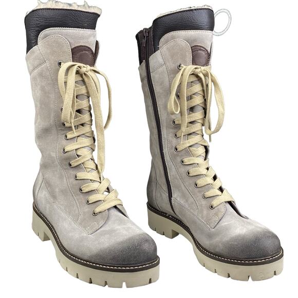 Celtic & Co. Women's Boxer Light Grey Suede Winter Boots Size 40 US 9 - Picture 7 of 13